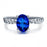 1.25 Carat Oval Cut Sapphire and Diamond Halo Engagement Ring