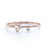 Charming Key Design Diamond Stacking Ring in Rose Gold