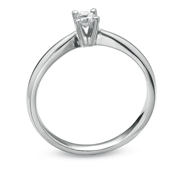 Classic Love 1/4 CT.T.W. Round Cut Solitaire Engagement Ring in White Gold