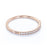 Classic Semi Eternity Stackable Wedding Ring with Round Diamonds in Rose Gold