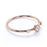 Dainty Flower Stacking Ring with Round Shape Diamonds in Rose Gold