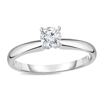 2/5 CT.T.W. Round Cut Diamond Aesthetic Engagement Ring in White Gold