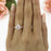2 Carat Pear Cut Art Deco Halo Bridal Ring Set in Rose Gold over Sterling Silver