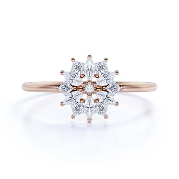 Exquisite Diamond Stackable Wedding Ring in Rose Gold