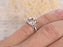 1 Carat Cushion Cut Solitaire Morganite Engagement Ring in White Gold