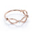 4 Stone Diamond Infinity Stacking Ring Band with Round Cut Diamonds in Rose Gold