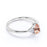 1.50 Carat Pear Shaped Pink Morganite with Diamond Shoulder Accents Cluster Wedding Ring in Rose Gold