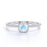 0.75 Carat Genuine Rainbow Moonstone & Diamond Cluster Halo Wedding Ring in Rose Gold