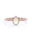 Simple 1 Carat Real Bezel Set Pear Shaped Fire Opal Solitaire Engagement Ring in Rose Gold