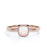 1 Carat Genuine Simple Bezel Set Cushion Cut Fire Opal Minimalist Solitaire Engagement Ring in Rose Gold