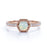 1.50 Carat Natural Basket Set Round Fire Opal with Diamond Accents Halo Engagement Ring in Rose Gold