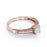 Classic Vintage 1 Carat Natural Round Cut Fire Opal and Diamond Accents Milgrain Engagement Ring in Rose Gold