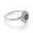 1 Carat Round Cut Natural Salt and Pepper Diamond Nature Inspired Engagement Ring in White Gold