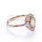 2 Carat Natural Art Deco Oval Australian Opal and Diamond Vintage Halo Engagement Ring in Rose Gold