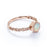 Unique Bezel Set 1 Carat Natural Round Blue Fire Opal Braided Band Solitaire Engagement Ring in Rose Gold