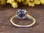1.50 Carat Oval Tanzanite Diamond Vintage Engagement Ring in White Gold