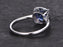 1.25 Carat Cushion Cut Tanzanite Diamond Halo Engagement Ring in White Gold