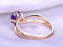 1.25 Carat Round Amethyst and Diamond Split Shank Engagement Ring in Rose Gold