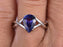 1 Carat Pear Cut Tanzanite Cross Band Solitaire Engagement Ring in White Gold