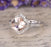 Limited Time Sale: 1.25 Carat Cushion Cut Peach Pink Morganite and Diamond Engagement Ring