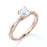 1.50 Carat Cushion Cut Moissanite & Diamond Pave Infinity Engagement Ring in Rose Gold