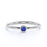 0.25 Carat  Solitaire Bezel Set Round Cut Sapphire Dainty Ring in White Gold