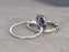 2 Carat Oval Tanzanite Diamond Art Deco Wedding Ring Set in White Gold