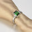 1.25 Carat Emerald and Diamond Engagement Ring