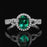 1 Carat Emerald and Diamond Halo Engagement Ring