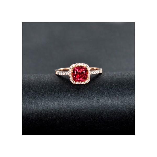 Vintage Mens Diamond Halo Ruby Ring in 14K Gold – Boylerpf