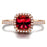 1 Carat Ruby and Diamond Antique Engagement Ring