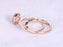 Antique Art Deco 2 Carat Morganite and Diamond Wedding Ring Set in Rose Gold