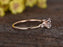 5 Stone 1.25 Carat Round Cut Moissanite and Diamond Engagement Ring in Rose Gold