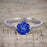 1 Carat Round Cut Sapphire Solitaire Engagement Ring in White Gold