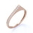 Geometric Design Stackable Ring with Round Cut Diamonds in Rose Gold