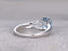 1 Carat Soliaire Split Shank Aquamarine Engagement Ring in White Gold