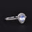 Pave Setting 1.50 Carat Pear Shape Blue Moonstone and Diamond Halo Engagement Ring in White Gold