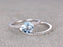 Classic 1.50 Carat Round Cut Aquamarine and Diamond Wedding Ring Set in White Gold
