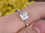 1.50 Carat Princess Cut Moissanite and Diamond Engagement ring for Her in White Gold