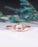 Bestselling 1.10 Carat Round Cut Rainbow Moonstone and 6 Stone Diamond Engagement Ring in Rose Gold
