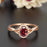 1.25 Carat Oval Cut Ruby and Diamond Engagement Ring in 9k Rose Gold for Modern Brides