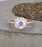Flower 1.50 Carat Round Cut Rainbow Moonstone and Diamond Antique Engagement Ring in Rose Gold