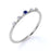 5 Stone Sapphire and Diamond Stacking Wedding Ring with Round Diamonds in White Gold