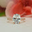 3.25 Carat Oval Cut Accented Engagement Ring in Rose Gold over Sterling Silver