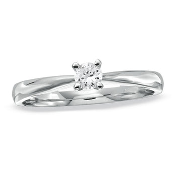 Classic Love 1/4 CT.T.W. Round Cut Solitaire Engagement Ring in White Gold