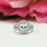 Final Sale: 3 Carat Oval Cut Halo Engagement Ring in White Gold over Sterling Silver
