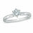 Classic 1/4 CT.T.W. Round Cut Diamond Six Prongs Engagement Ring in White Gold