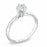 Classic 1/4 CT.T.W. Round Cut Diamond Six Prongs Engagement Ring in White Gold