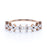 Exquisite White Diamond Stacking Wedding Ring Band in Rose Gold