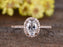 1.25 Carat Oval Cut Moissanite and Diamond Engagement Ring in Rose Gold